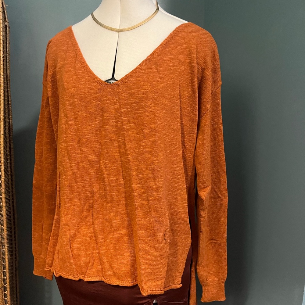 FP Beach orange sweater
